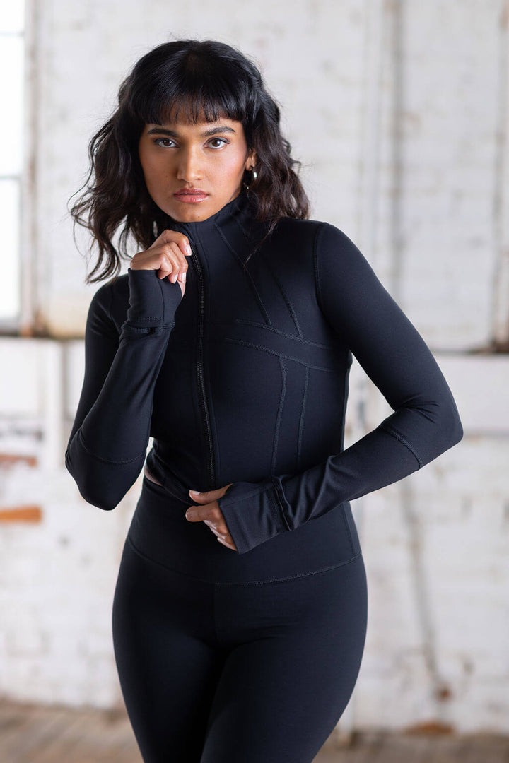 SULTRY CROP ACTIVE WEAR JACKET